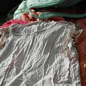 Elegant Pink Lace Sleeve Blouse